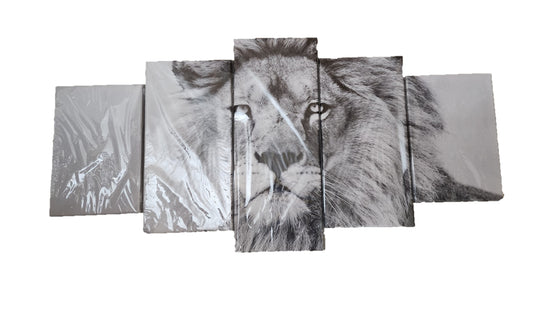 Biufo Safari Lion Canvas Wall Art Paintings Black and White African Animal Print