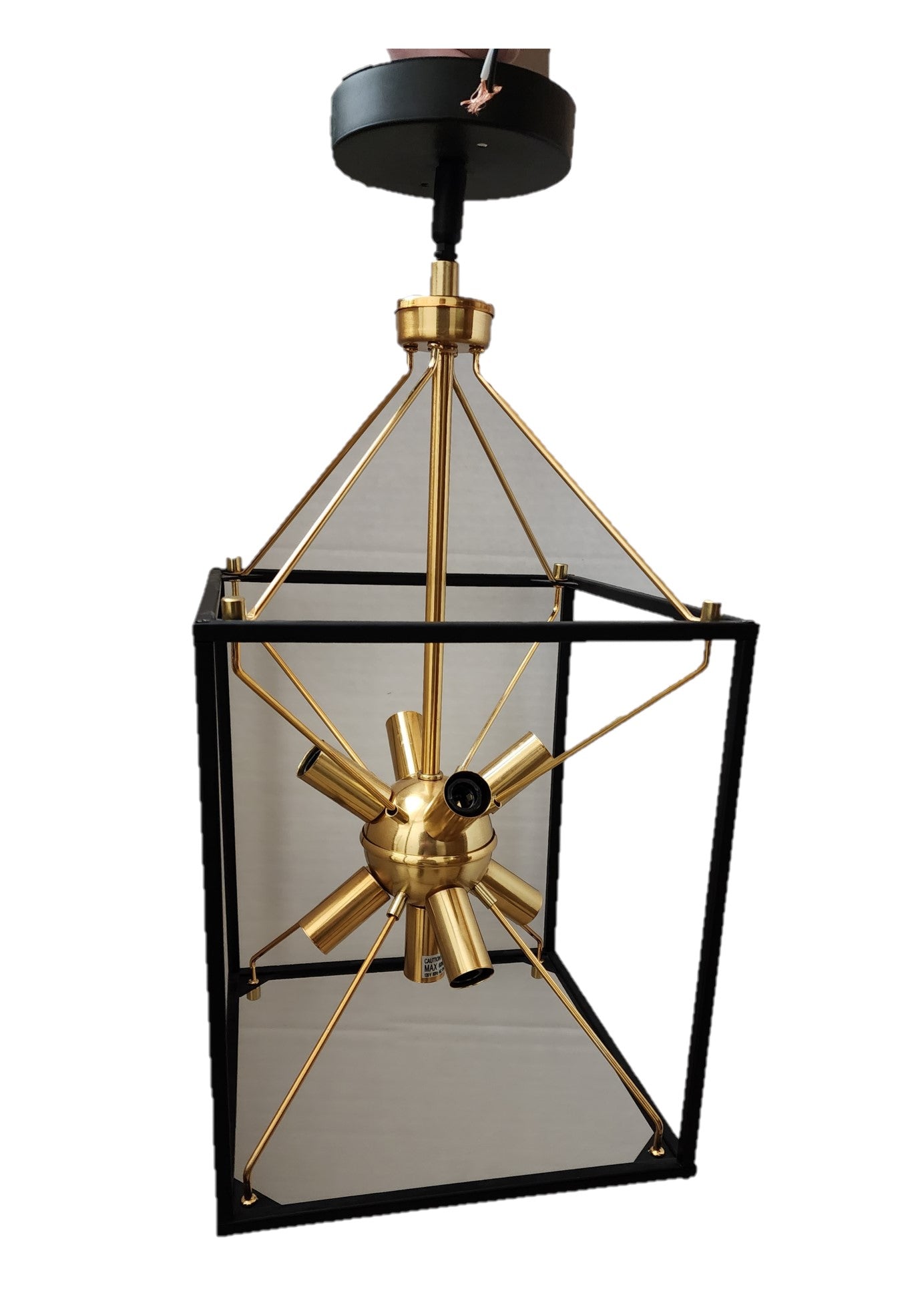 Rectangular 9-light pendant hanging chandelier