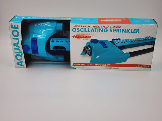 Aqua Joe 4973 SQ Ft Variable-width Turbo Oscillating Sprinkler