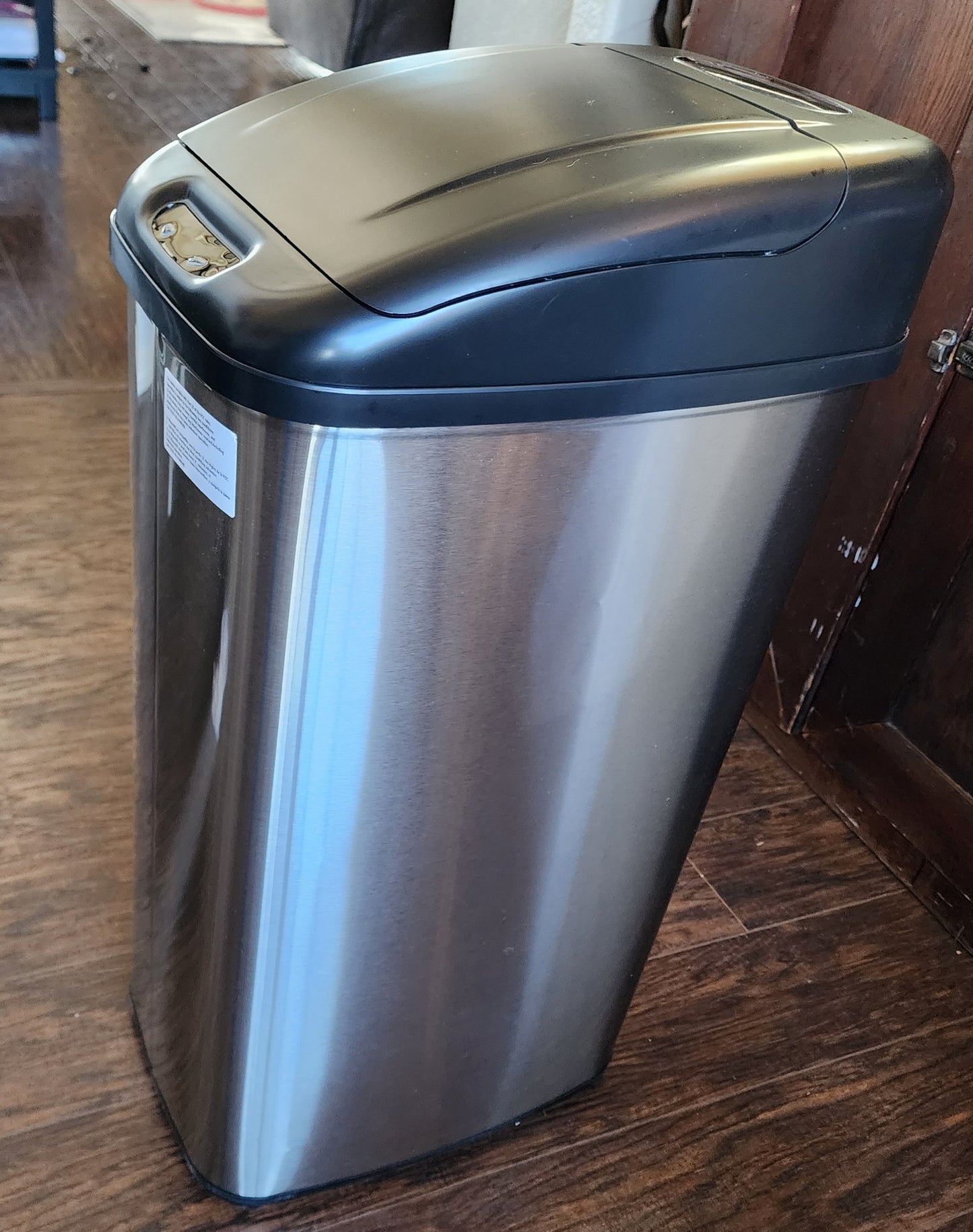 Amazon Basics Automatic Stainless-Steel Trash can, 50 Liter