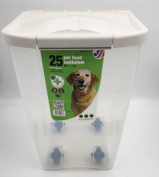 Van Ness 25 lb. Container with Fresh Tight Seal and Wheels