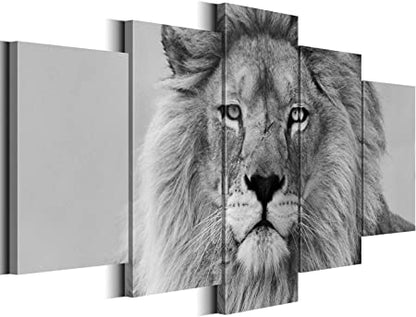 Biufo Safari Lion Canvas Wall Art Paintings Black and White African Animal Print