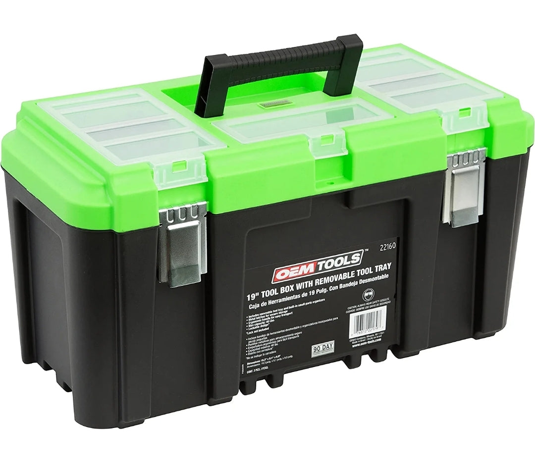 OEMTOOLS 19" Tool Box with Removable Tray