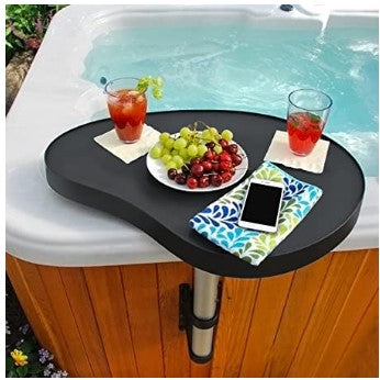 Spa Caddy Side Table Tray, 360° Rotation Design Spa Tray Table