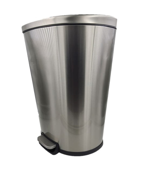 Qualiazero 13 Gallon Heavy Duty Stainless Steel Step Trashcarn