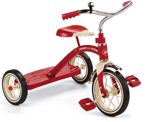 Radio Flyer Classic Red 10" Tricycle for Toddlers Ages 2-4, Toddler Bike