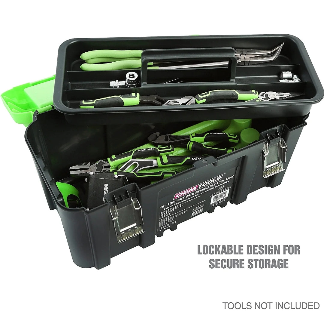 OEMTOOLS 19" Tool Box with Removable Tray